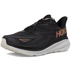 HOKA Women's Walking Shoe Trainers, Black Rose Gold, 9 US