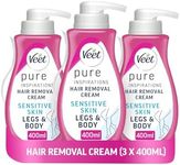 Veet Pure Hair Removal Cream, 400ml