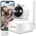 GENBOLT 3G/4G LTE Security Camera Indoor with Sim Card, 2.5K Pet Camera Baby Monitor Spotlight Surveillance IP Camera No WiFi, Cellular CCTV Cameras Human Detection, Pan Tilt Auto Tracking Color Night