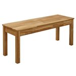 Krok Wood Tomas Solid Wood Bench - Durable and Stable Wooden Dining Table Bench Seat - Mounting Hardware Included (Oak, 100x35x45 cm)