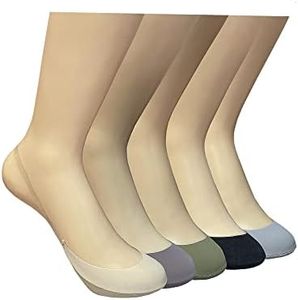 Anlaey 5 Pairs Toe Topper No Show Socks Low Cut Non-Slip half Toe Liner Flat Hidden Socks for Women, 5 Pairs Assorted6, One size