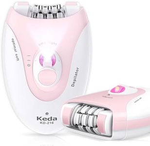 Epilator for Women,2 Speed Electric Epilator, Cordless Rechargeable Hair Removal Device with Led Light for Face Body Armpit Bikini Leg Facial Hair Removal (Pink)