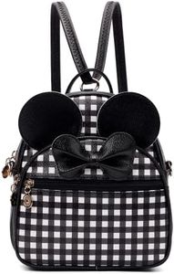 KL928 Girls Mini Backpack Bowknot Polka Dot Cute Small Daypacks Convertible Shoulder Bag Purse for Women