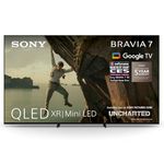 Sony BRAVIA 7 QLED (XR l Mini LED), K85XR70, 85 Inch 4K HDR Google Smart TV, Gaming Features for PlayStation 5, IMAX Enhanced, Dolby Vision Atmos, Chromecast, AirPlay, 120Hz, 5 Year Warranty