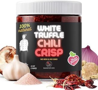 SAUCE UP White Truffle Chili Crisp 6oz | Gourmet Vegan Chili Oil with 13 Natural Ingredients | Gluten Free Keto No MSG | Crispy Spicy Umami Flavor Bomb | Handcrafted in NYC | Premium Truffle Sauce