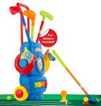 ToyVelt Toddler Golf Set - Kids Golf Clubs with 6 Balls, 4 Golf Sticks, 2 Practice Holes and a Putting Mat - Promotes Physical & Mental Development - Toys for 2 3 4 5 Year Old Boys