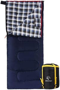 REDCAMP Outdoors Cotton Flannel Sleeping bag for Camping Hiking Climbing Backpacking, 3-season Trip Warm S Envelope Sleeping Bags 75 by 33 Inches (Navy Blue with 2lbs Filling)