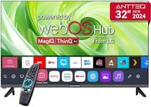 Antteq 32 Inch TV Smart WebOS TV MagiQ 32" with ThinQ AI, Voice Magic Remote, Airplay, Apple TV+, Netflix, Freeview, YouTube, WiFi, 2024 Black Televisions