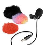 Joby Wavo Lav Microphone, Portable Lavalier Microphone for Phones or Cameras, Mobile, Clip-on Microphone, Vlogging, Live Streaming, Long Cord, Colorful Windjammer, Extra Noise Reduction, Audio