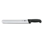 Victorinox 12-Inch Granton Edge Slicing Knife with Fibrox Handle, Black, 47645