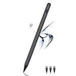 DOGAIN Stylus Pen for Touch Screens POM Tip Magnetic Tablet Pen Type-C Tablet Stylus Pen Compatible with iPad/iPad Pro/Samsung/Lenovo/and Other iOS/Android Smartphone and Tablet Devices (Black)