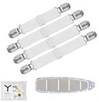 Goodtimes Ironing Board Cover Clips, Adjustable Ironing Board Pad Braces Fasteners Mini Suspenders - Keep Cover Flat and Secure Tention Clips