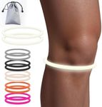 GREBIKE 2PCS Patella Band for Knee Pain Relief, Patellar Tendon Support Strap for Tennis, Running, Jumpers, Soccer, Basketball and Hiking, Breathable & Lightweight Patella Stabilizer Knee Strap Brace Support for Women and Men, Comes with Storage Bag (Fluorescent White)