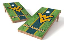 Wild Sports XLS1C-WVU-3 NCAA West Virginia Mountaineers 2' x 4' Field Authentic Cornhole Game Set Multicolor 48" x 24"