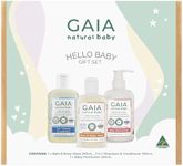 GAIA Natural Baby Hello Baby 3 Piece Gift Set, Multicolour