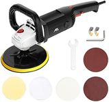 APLMAN 7-inch Buffer Polisher,10A,6 Variable Speeds,Ideal for Car Polishing, Marble Slab/Wood Polishing,Paint/Rust Removal Furnitures Polishing,Sanding and Waxing