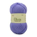 Ganga Acrowools Acrylic Olivia, Double Knit Yarn. Hand Knitting And Crochet Yarn. Oekotex Class 1 Certified. Pack Of 2 Balls - 100Gms Each. Shade No - Olv021, English Lavender