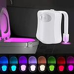 LED 8 Colours Toilet Bowl Night Light - LED Colour Changing, Automatic Motion Sensor Light, Bathroom, Washroom, Toilet Bowl Glow in Dark Light, All Types of Toilets, Style, Décor, Prevent Accidents