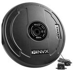 NVX QBSTA 900W Max (300W RMS) 11" Powered Spare Tire Subwoofer Box with Built-in Amp and Remote Bass Knob, Easy to Install in Cars