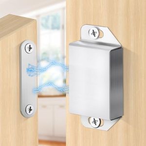 16 Pack | Magnetic Door Catch Heavy Duty - 30 Lbs Pull Force for Cabinet Doors, Window Shutters, Cupboard Doors and Closet Door, Made of Stainless Steel - Anti Rust & Long Performance.