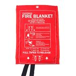 Large Fire Blanket for Home XL 59x59 79x79 Emergency Fire Blankets Kitchen Fire Retardant Blanket Fire Shelter Suppression Restaurant House Fireplace Car Warehouse Fire Proof Survival Safety Reusable