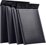 AHUNTTER 30 Pack Poly Bubble Mailers A4 Black 267 x 381mm (10.5x15 Inch) Padded Envelopes Bubble Lined Poly Mailer Self-Seal for Packaging Shipping Mailing
