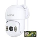 blurams 2K Security Camera Outdoor, 360° PTZ Cameras for Home Security Outside with Motion Detection Tracking, Color Night Vision, IP66 Weatherproof,Two-Way Audio,Works with Alexa,2.4GHz Wi-Fi