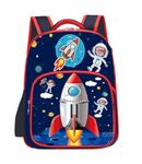 Frantic Waterproof Polyester 26 L School Backpack With Pencil/Staionery Pouch School Bag Class 1 to 8 Daypack Picnic Bag For School Going Boys & Girls(BK_Blue_Rocket_Launcher_24_A)