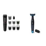 PHILIPS Multi Grooming Kit MG3710/65, 9-in-1 (New Model), Face, Head and Body - All-in-one Trimmer & BG1025/15 Showerproof Body Groomer for Men