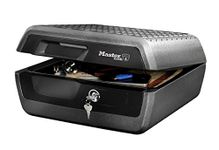 MASTER LOCK Certified Fireproof and Waterproof Safe Box with Key, 10L, 419 x 193 x 375 mm, Portable, for Home and Professionals, Black