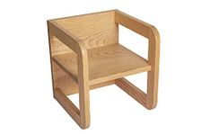 UTOPIA CHOICE Wooden Kids Study Table Cum Chair | Adult Seating | Canadian Ash Wood | Finished with Clear Child-Safe Polyurethane Coat (Petit Collection) | 33D x 31.8W x 35H cm | 1 Piece