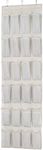 Amazon Basics Amazon Metal Basics 24 Pair Over-The-Door Shoe Organizer, White, Shoes