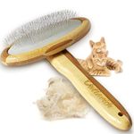 Outlavish Sheepskin Brush Bamboo Slicker, Longer Prongs, Stronger Design