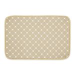 Bone Dry Machine Washable, Ultra Absorbent Pet Mat, 12x18, Taupe Trellis Print