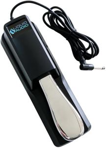 Liquid Audio Deluxe Keyboard Sustain Pedal - Universal Pedal Ideal for Yamaha, Casio, Roland, Korg, Behringer, Moog Keyboards - Includes Polarity Switch, 1/4" Input Plug, and Extended 6.5ft Cable