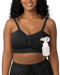 Kindred Bravely Sublime Hands Free Pumping Bra | Patented All-in-One Pumping & Nursing Bra with EasyClip (Black, Large)