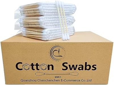 Cotton Swabs with Wooden Sticks/Double Tipped Natural Bamboo Cotton Buds 900pcs