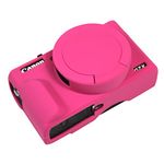 Easy Hood Case for Canon Powershot G7 X Mark III Digital Camera, Soft Silicone Protective Cover with Removable Lens Cover for Canon Powershot G7X Mark III DSLR Camera (Rose)