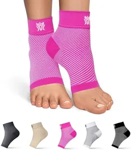 Bitly Plantar Fasciitis Socks (1 Pair) Premium Ankle Support foot Compression Sleeve (Small, Pink)