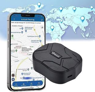 GPS Tracker, 10000mAh Battery GPS Car Tracker with Magnet, Waterproof Real Time Positioning Anti Lost Tracking Device for Fleet, Van, Vehicle, Worldwide Coverage No Distance Limit No Subscription Fee
