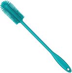 Purtribe Silicone Bottle Brush, Water Bottle Cleaner Brush with Long Handle, Perfect for Cleaning Narrow Neck Containers, Vacuum Sports Bottle, Tumblers, Flask, Glassware (1 Pack, Turquoise)