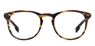 John Jacobs | Blue Cut & Antiglare Computer Eyeglasses | Brown Tortoise Full Rim Round Shape | For Men & Women | Medium | JJ E10118