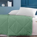 Day Care - 500 GSM Diamond Stitch Premium Soft Hotel Quality-Down Alternative Comforter (90" x 90" Inches/228cm x 228cm) - Comforter for Queen Size Bed|Sage Green