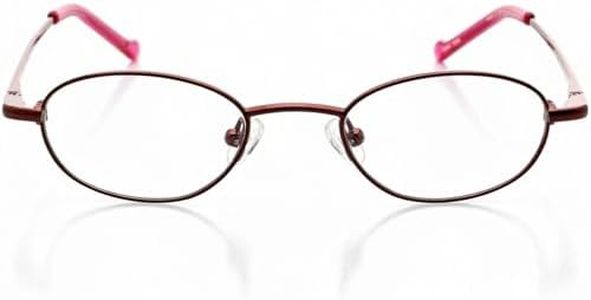 Hit Notion Optical Eyewear - Oval Shape, Metal Full Rim Frame - for Women or Men Prescription Eyeglasses RX, Dark Wine