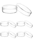 QWORK Glass Petri Dish Petri Plates with Lid, Thicken, 60mm x 18mm, 5 Pack