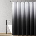 Black Shower Curtain Black and Whit