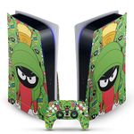 Head Case Designs Officially Licensed Looney Tunes Marvin The Martian Graphics and Characters Vinyl Faceplate Sticker Gaming Skin Decal Cover Compatible With PS5 Disc Console & DualSense