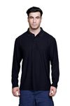 SANE ORIGINALS Full Sleeves Collar T-Shirt for Men with Pocket || Cotton Polos for Men || Gents T-Shirt Black