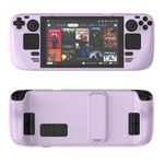 Colorful Protective Case Suitable for Steam deck PC Material Full Cover Protective Case with Stand Skin-friendly Feel Game Console Accessories (light purple)