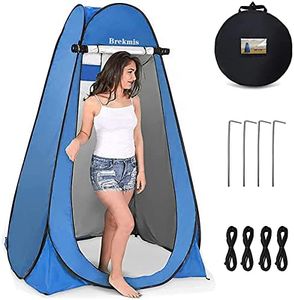 Brekmis Camping Toilet Pop Up Privacy Tent Changing Room Tent Portable Toilet for Camping Portable Shower Silver Coated Dressing Room Tent UV Protection Privacy Shelter Camping Cabana Blue